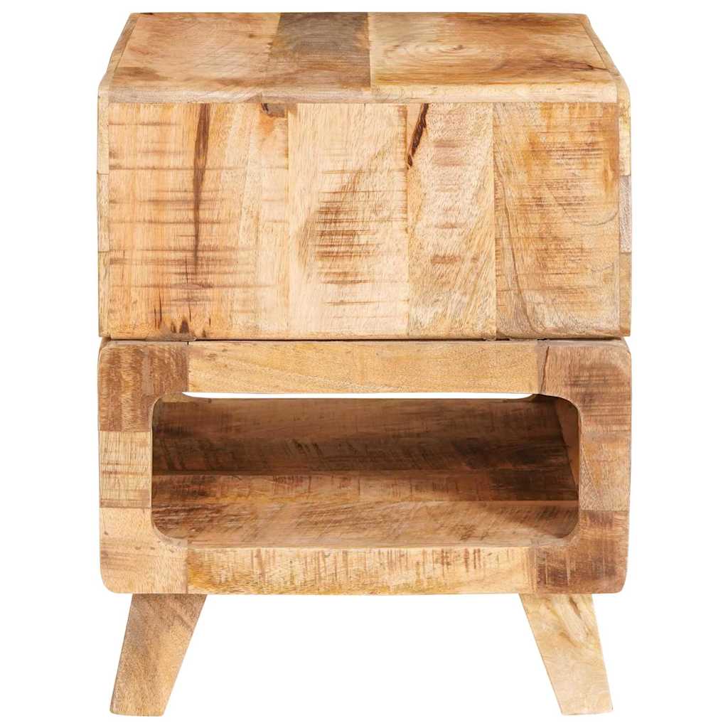 Beistelltisch mit Regal Braun 40 x 40 x 49 cm Massivholz Mango