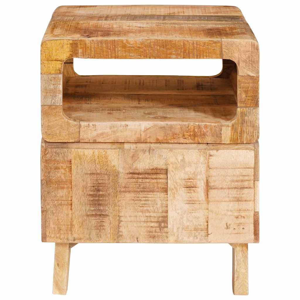 Beistelltisch mit Regal Braun 40 x 40 x 49 cm Massivholz Mango
