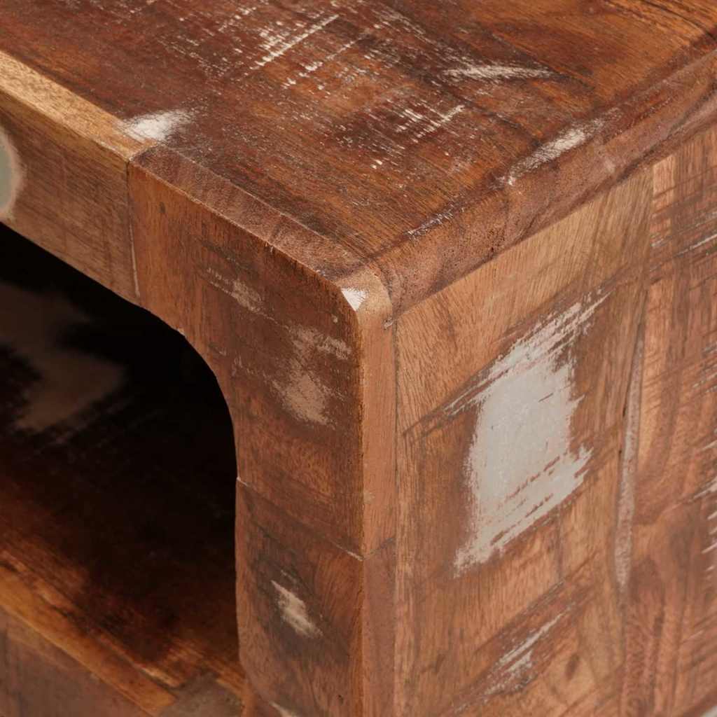 Beistelltisch Braun 40 x 40 x 49 cm Massives upgecyceltes Holz