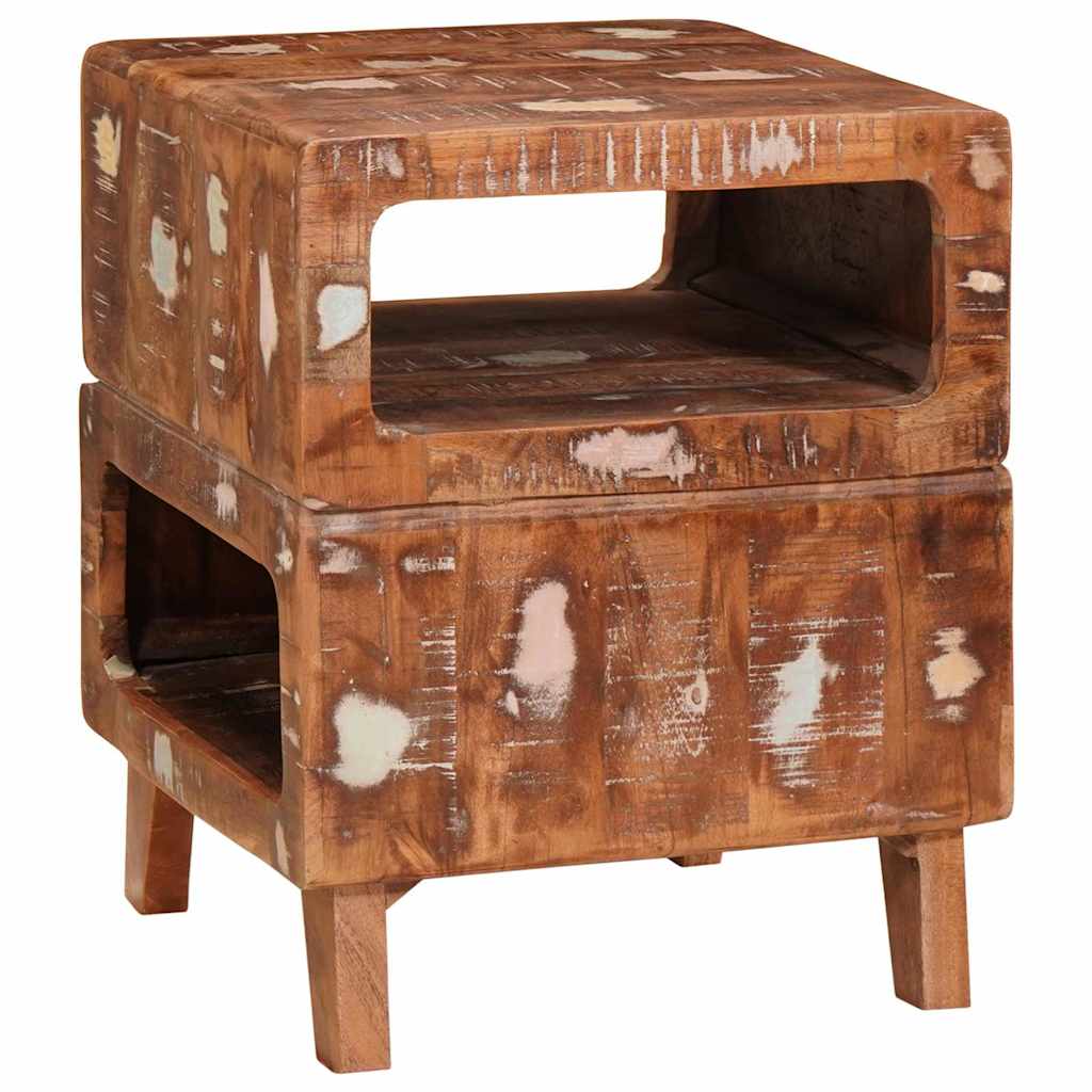 Beistelltisch Braun 40 x 40 x 49 cm Massives upgecyceltes Holz