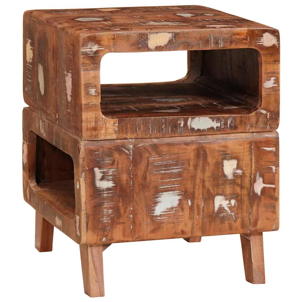 Beistelltisch Braun 40 x 40 x 49 cm Massives upgecyceltes Holz