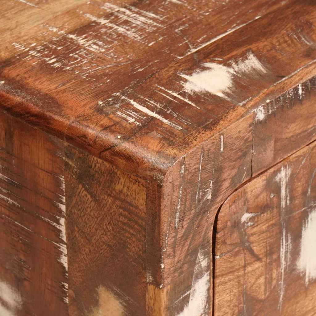 Beistelltisch Braun 40 x 32 x 46 cm Massives upgecyceltes Holz