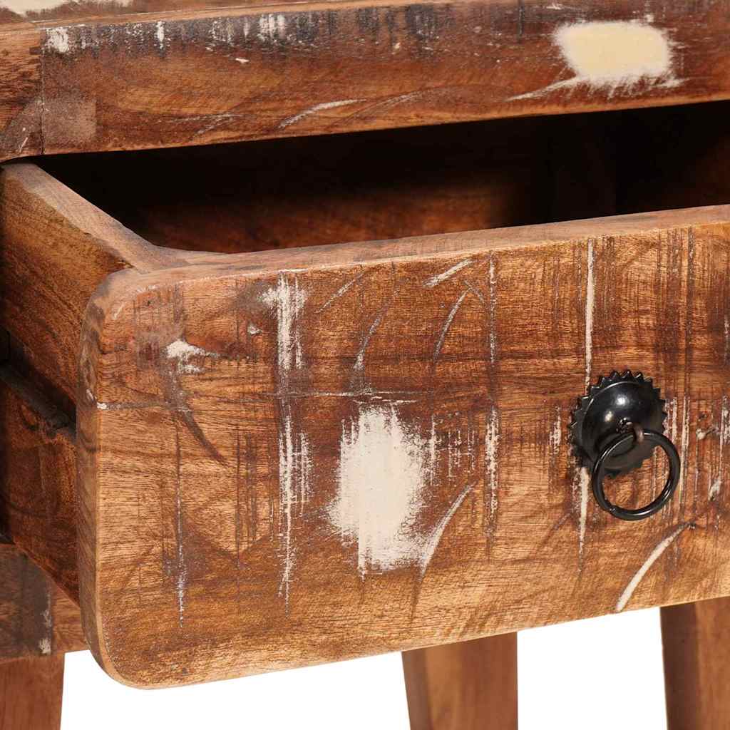 Beistelltisch Braun 40 x 32 x 46 cm Massives upgecyceltes Holz