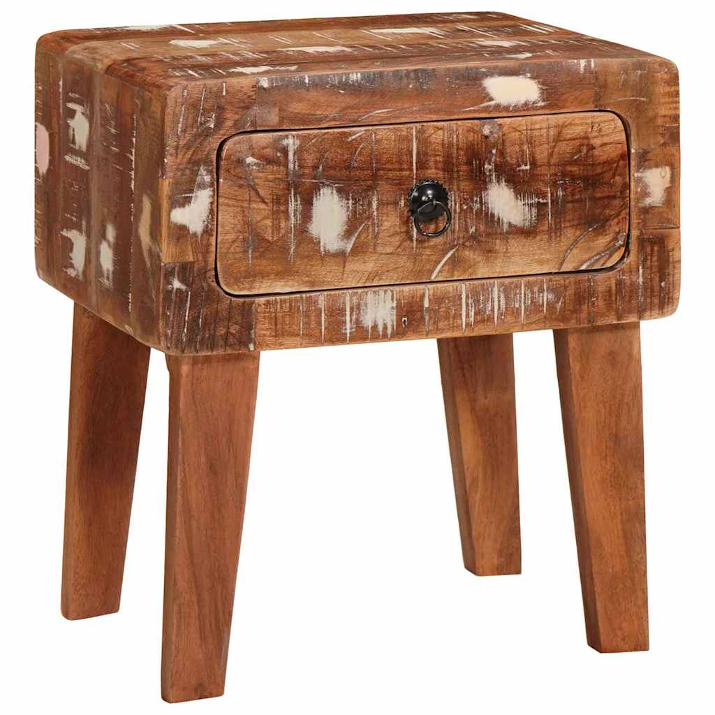 Beistelltisch Braun 40 x 32 x 46 cm Massives upgecyceltes Holz