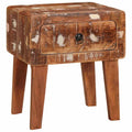 Beistelltisch Braun 40 x 32 x 46 cm Massives upgecyceltes Holz