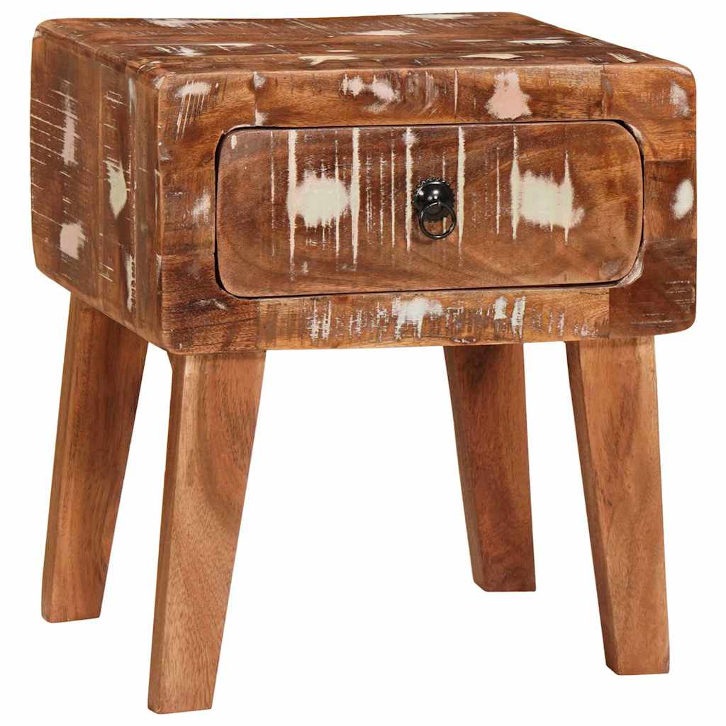 Beistelltisch Braun 40 x 32 x 46 cm Massives upgecyceltes Holz