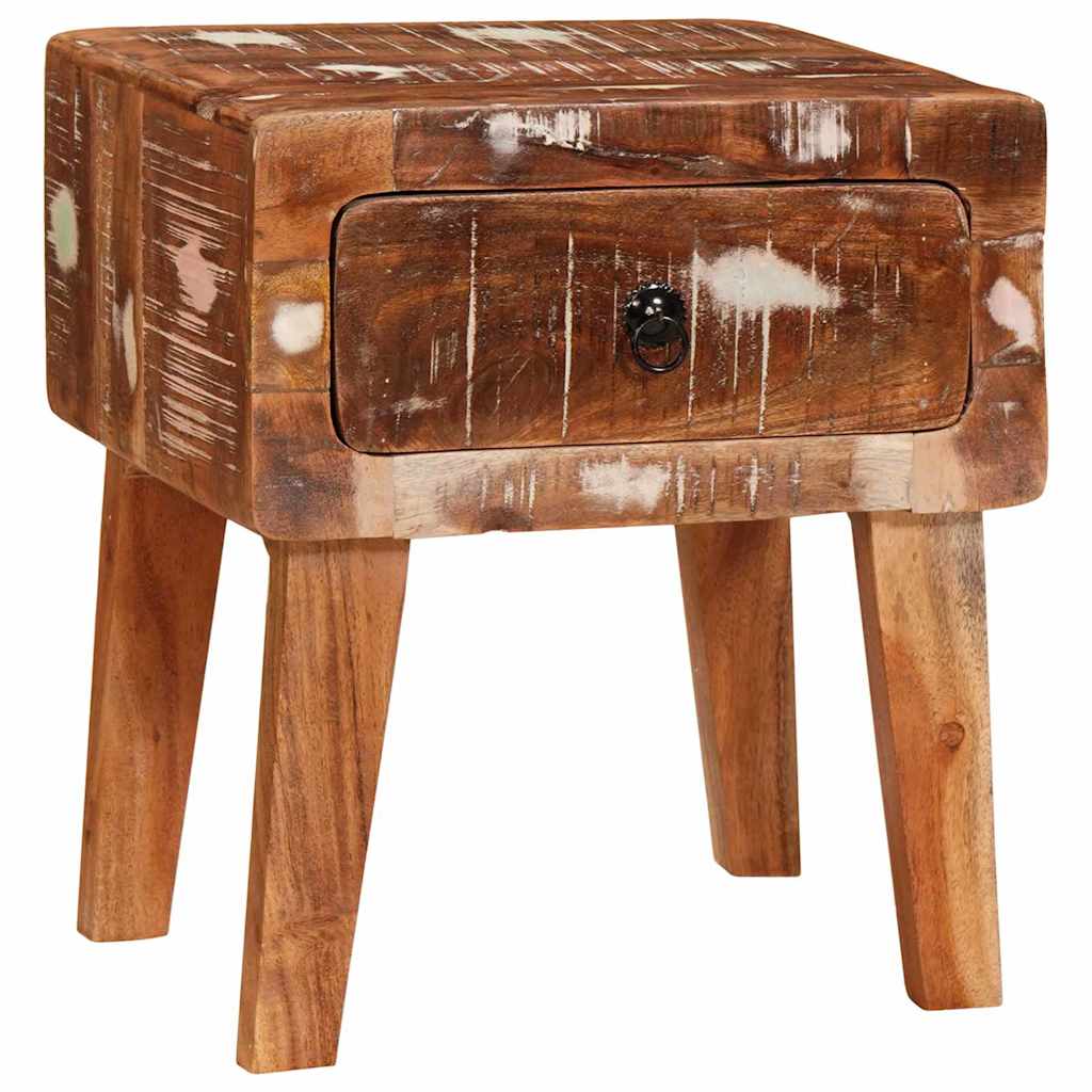 Beistelltisch Braun 40 x 32 x 46 cm Massives upgecyceltes Holz
