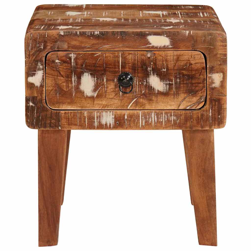 Beistelltisch Braun 40 x 32 x 46 cm Massives upgecyceltes Holz