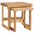 Satztische 2 pcs Braun 46 x 46 x 45 cm Massivholz Mango