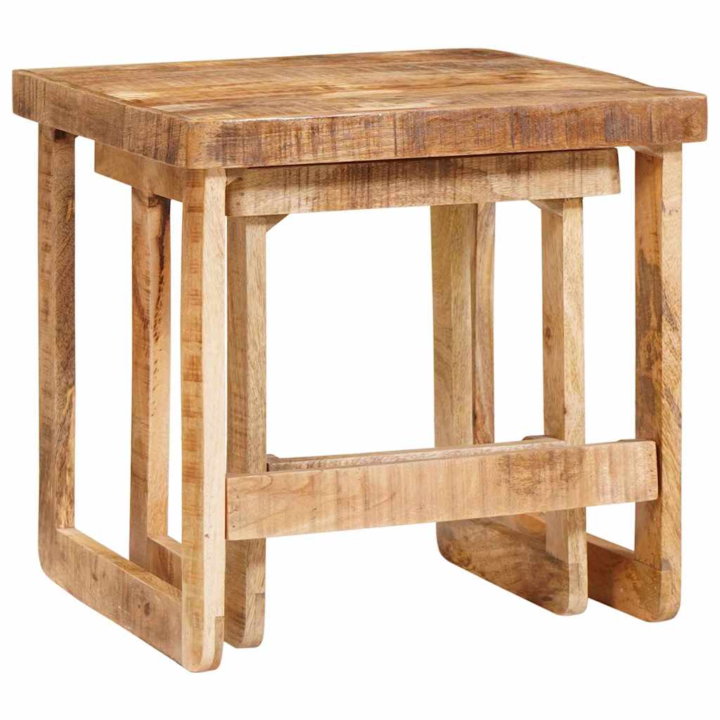 Satztische 2 pcs Braun 46 x 46 x 45 cm Massivholz Mango