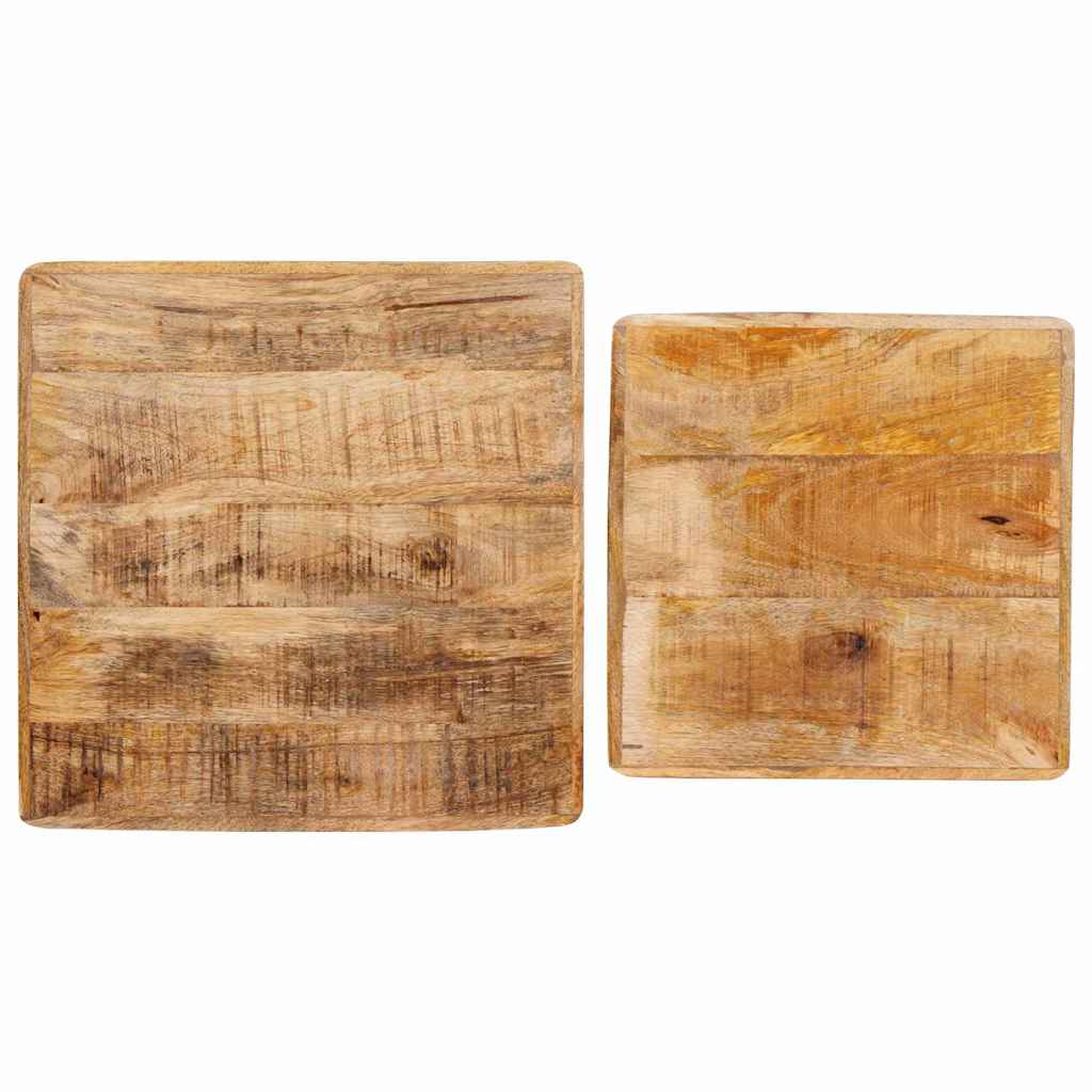 Satztische 2 pcs Braun 46 x 46 x 45 cm Massivholz Mango