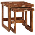 Satztische 2 pcs 46 x 46 x 45 cm Massives upgecyceltes Holz