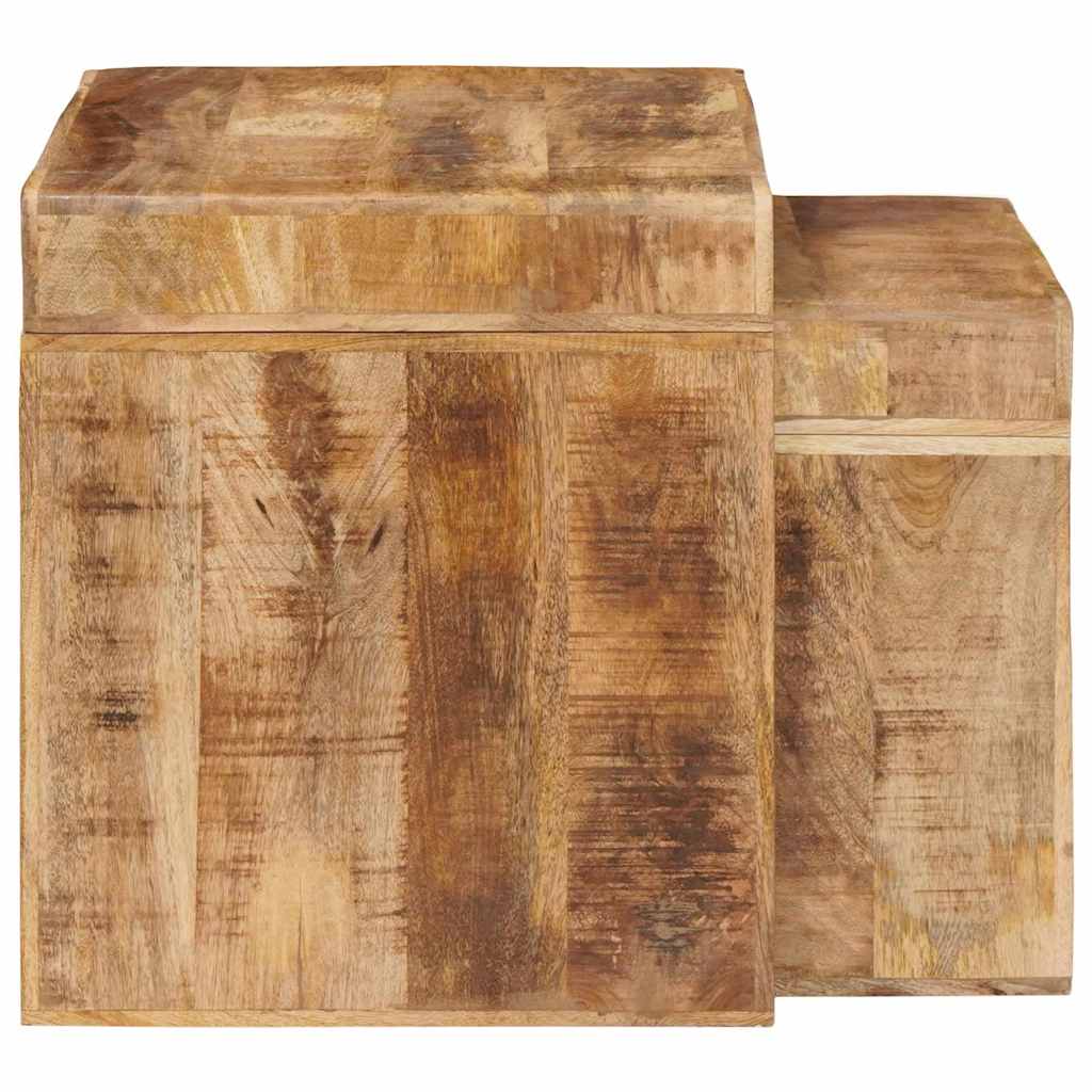 Satztische 2 pcs Braun 46 x 40 x 46 cm Massivholz Mango