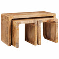 Nestingtisch 3 pcs Braun Massivholz Mango