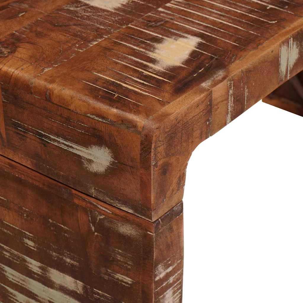 Nestingtisch 3 pcs Braun Massives upgecyceltes Holz