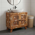 Badezimmerschrank Massives Reclaimed Holz und Ingenieurholz