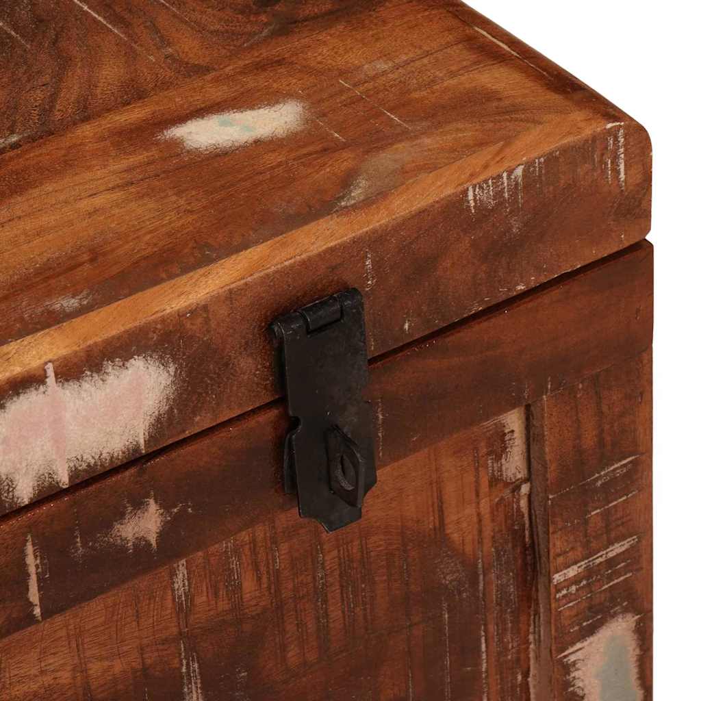 Aufbewahrungsbox mit Speicher mit Tür Braun Massivholz Mango