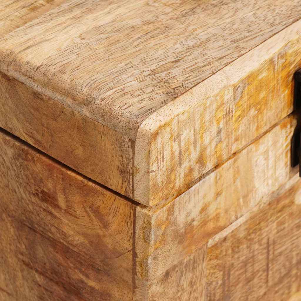 Aufbewahrungsbox mit Speicher 70 x 35 x 40 cm Massivholz Mango