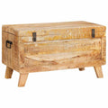 Aufbewahrungsbox mit Speicher 70 x 35 x 40 cm Massivholz Mango