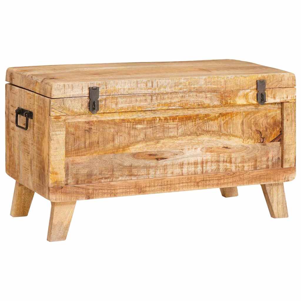 Aufbewahrungsbox mit Speicher 70 x 35 x 40 cm Massivholz Mango