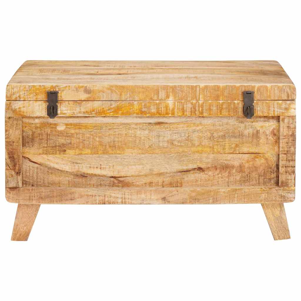 Aufbewahrungsbox mit Speicher 70 x 35 x 40 cm Massivholz Mango