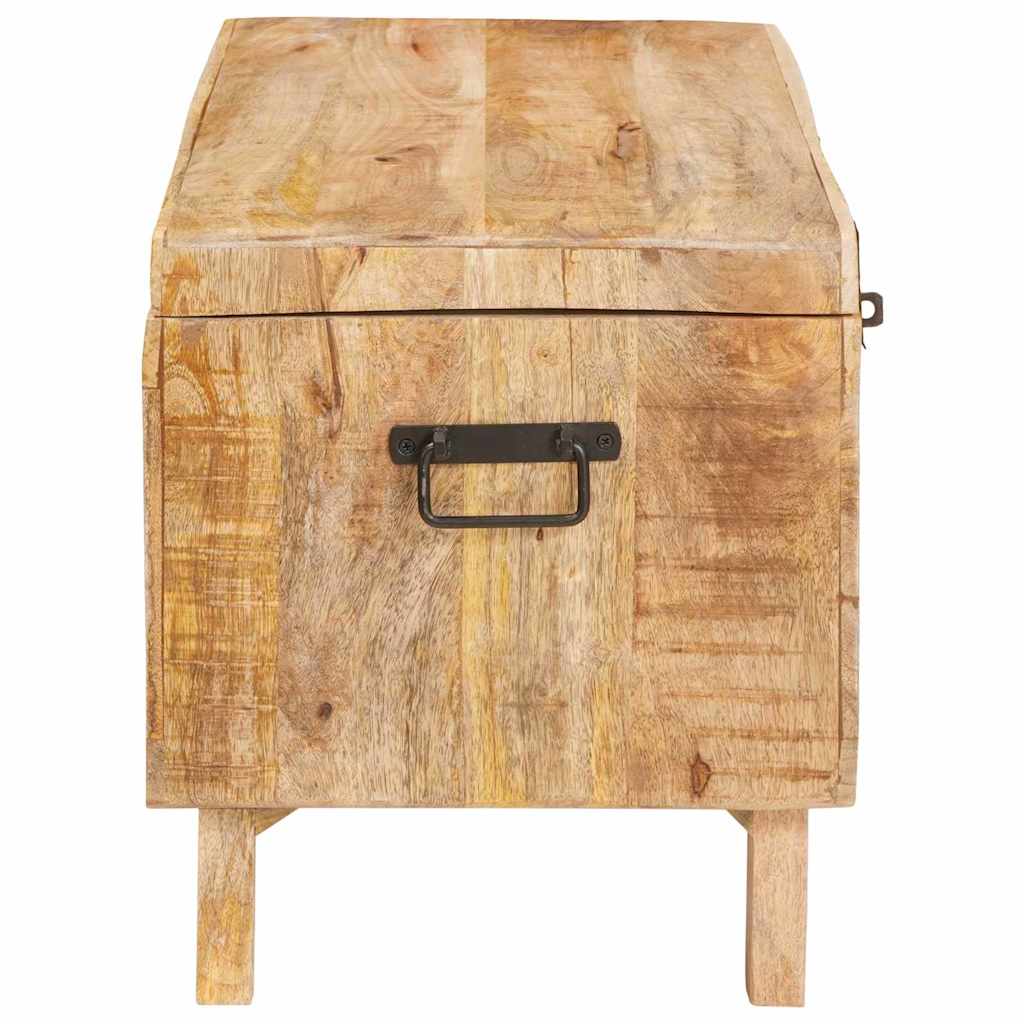 Aufbewahrungsbox mit Speicher 70 x 35 x 40 cm Massivholz Mango