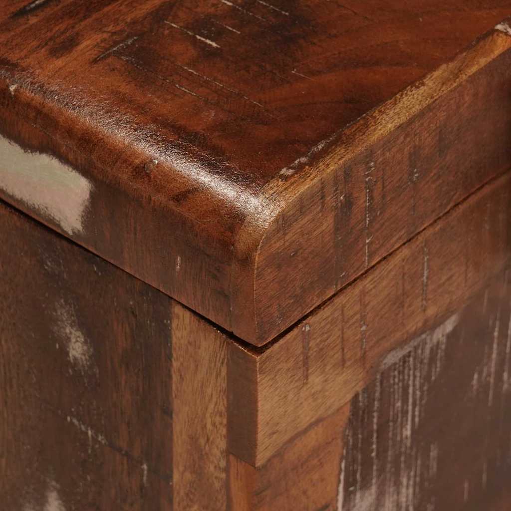 Aufbewahrungsbox mit Speicher 70 x 35 x 40 cm Massives Altholz