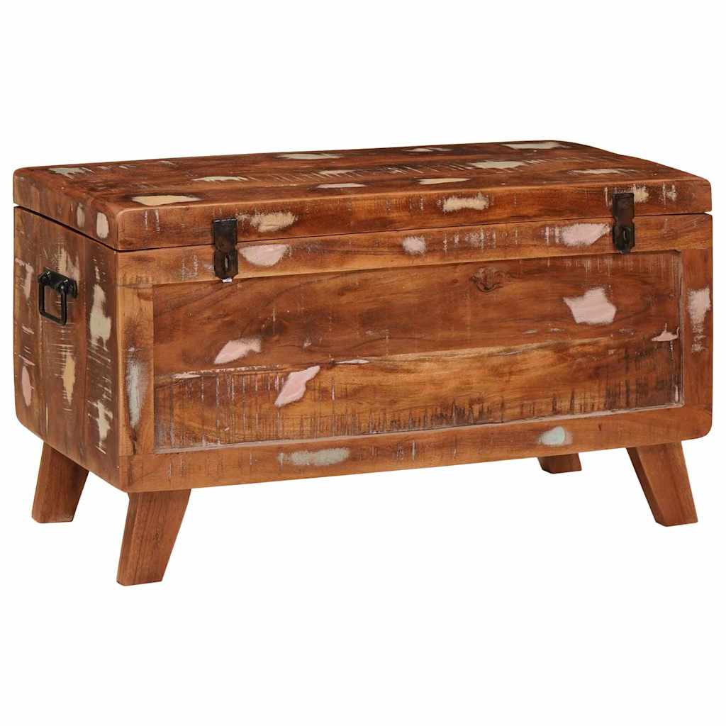 Aufbewahrungsbox mit Speicher 70 x 35 x 40 cm Massives Altholz
