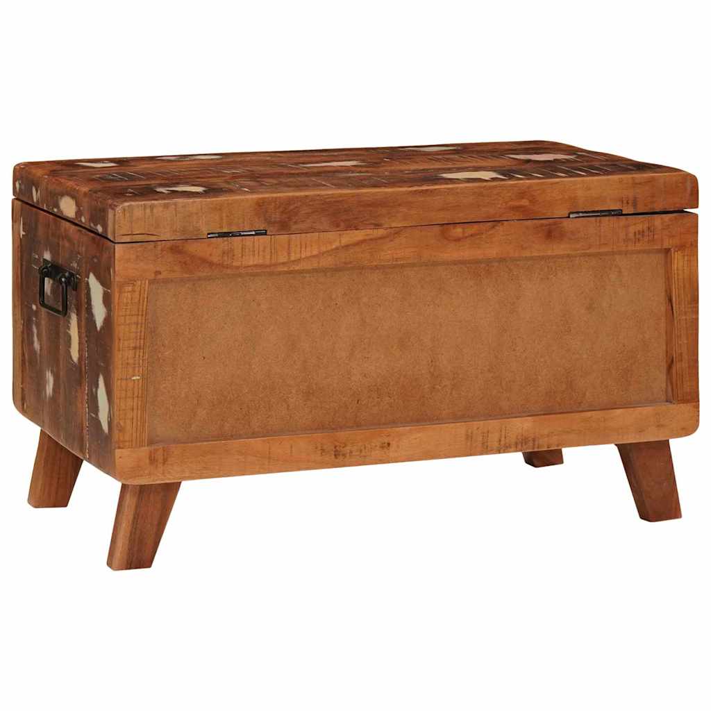 Aufbewahrungsbox mit Speicher 70 x 35 x 40 cm Massives Altholz