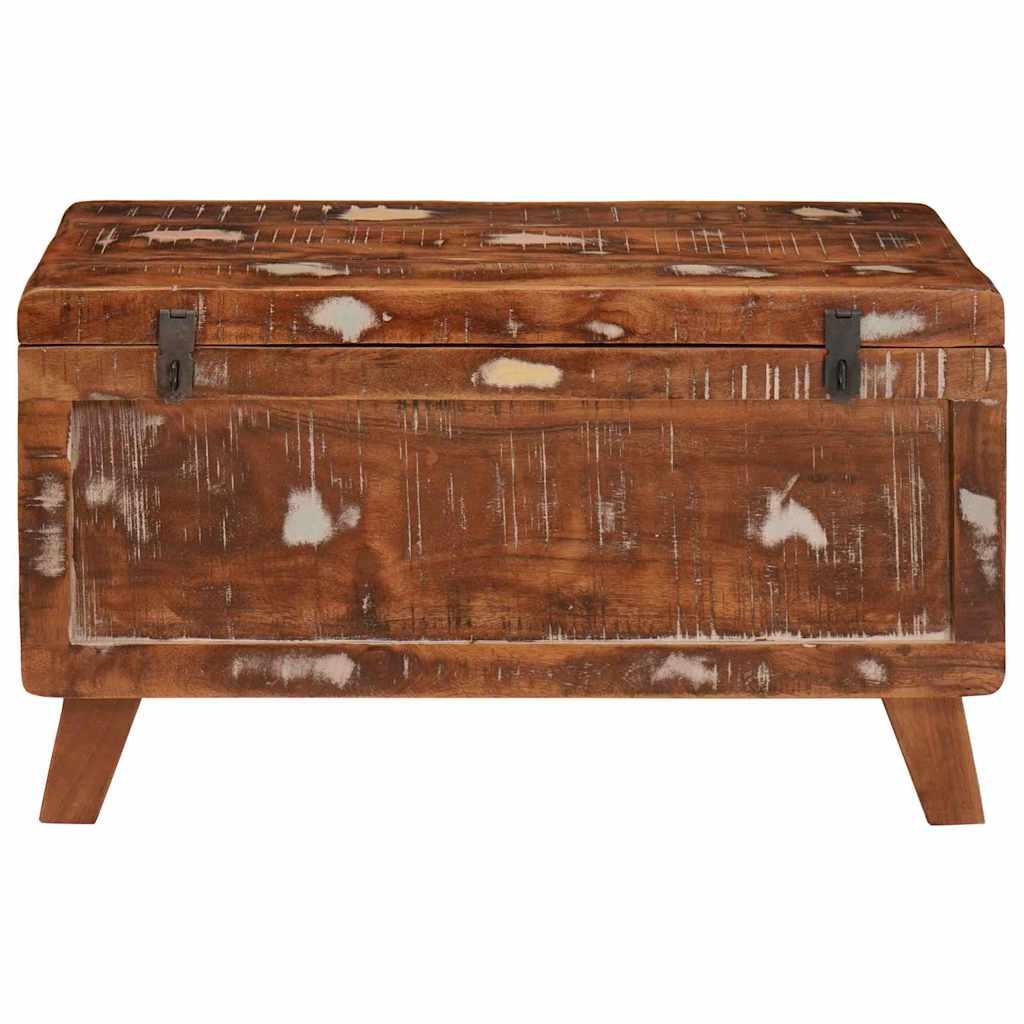 Aufbewahrungsbox mit Speicher 70 x 35 x 40 cm Massives Altholz