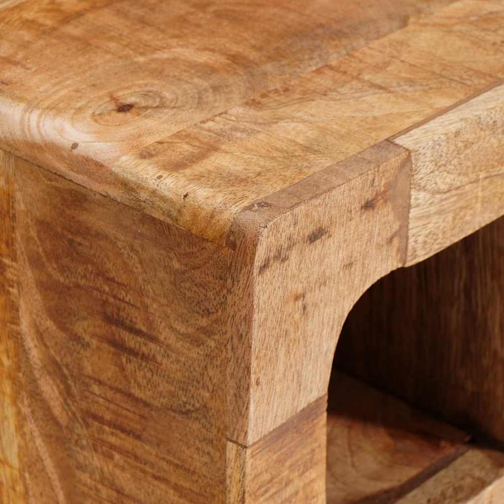 Weinregal mit Speicher Braun 44 x 30 x 35 cm Massivholz Mango
