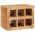 Weinregal mit Speicher Braun 44 x 30 x 35 cm Massivholz Mango