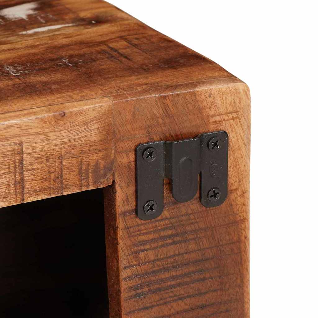 Weinregal Braun 44 x 30 x 35 cm Massives upgecyceltes Holz
