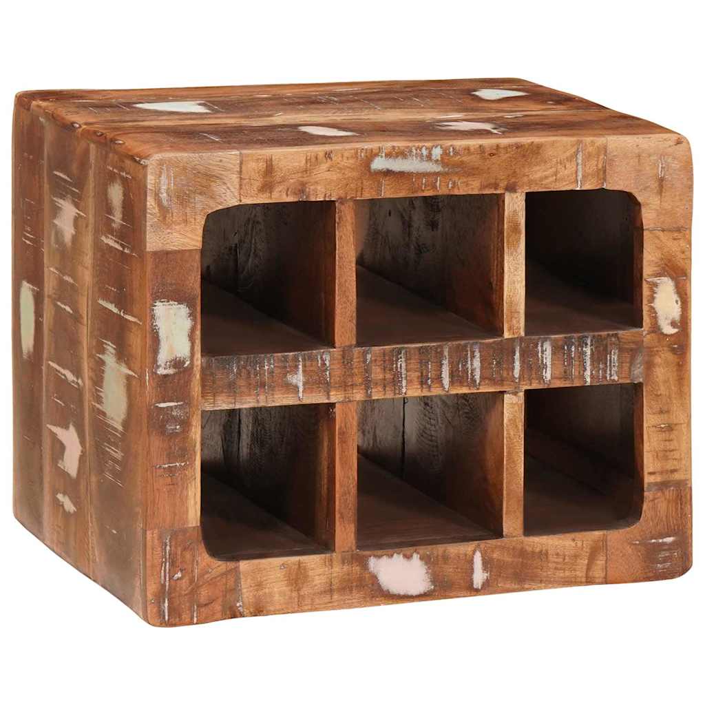 Weinregal Braun 44 x 30 x 35 cm Massives upgecyceltes Holz