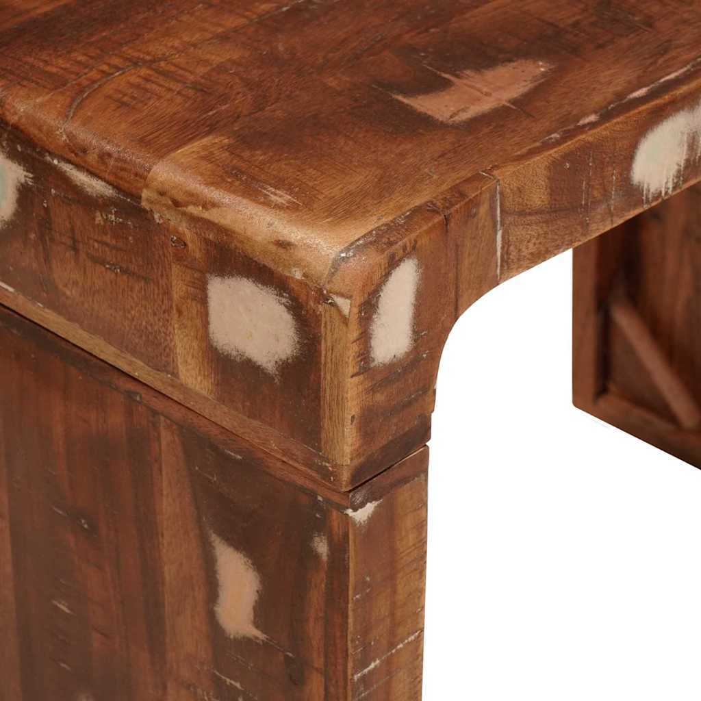 Beistelltisch Braun 60 x 35 x 46 cm Massives upgecyceltes Holz