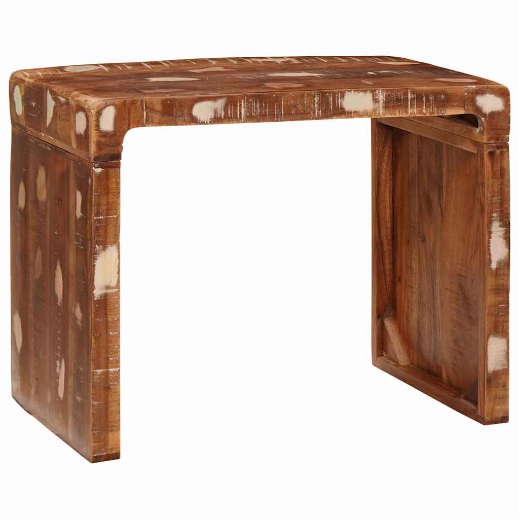 Beistelltisch Braun 60 x 35 x 46 cm Massives upgecyceltes Holz