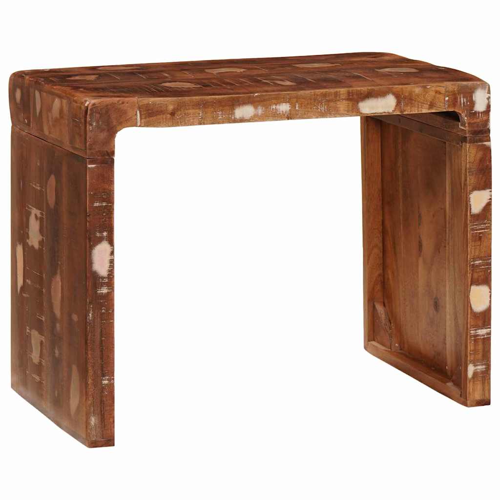Beistelltisch Braun 60 x 35 x 46 cm Massives upgecyceltes Holz