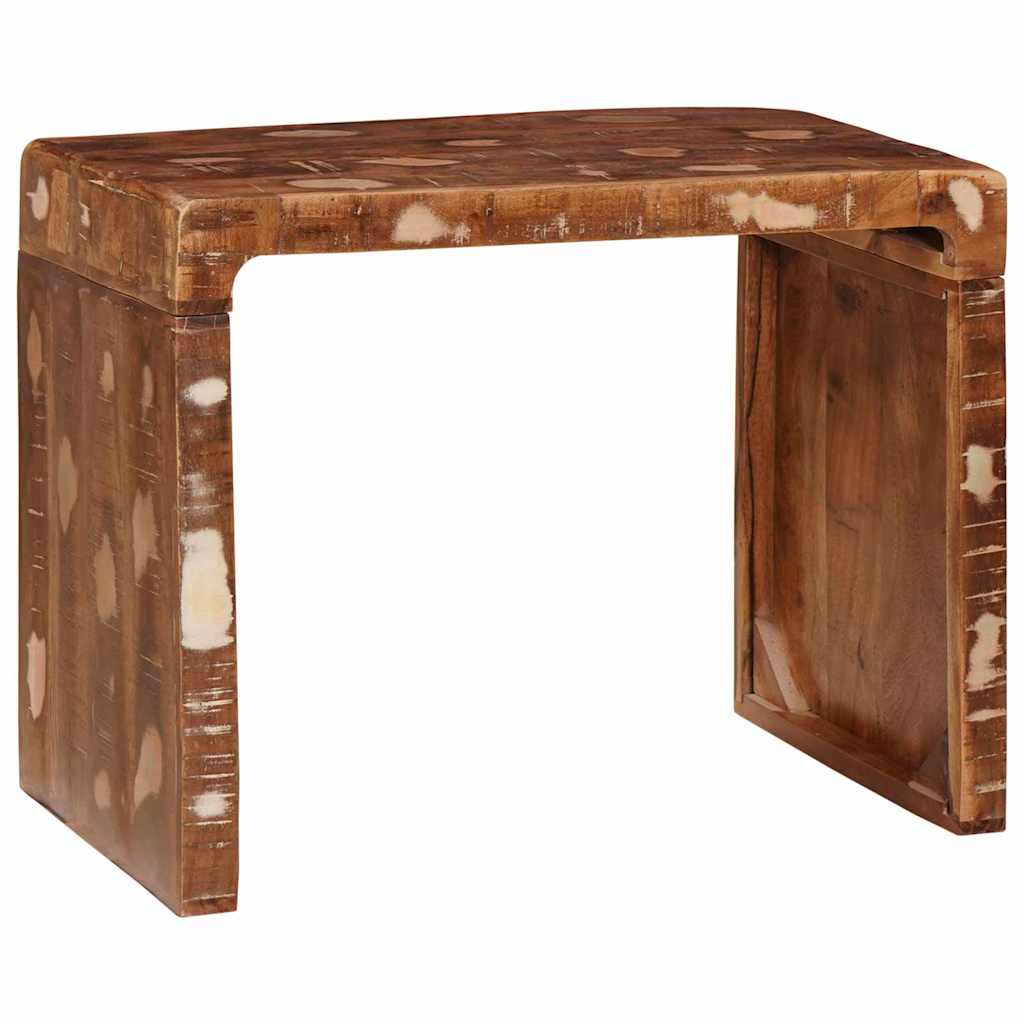 Beistelltisch Braun 60 x 35 x 46 cm Massives upgecyceltes Holz