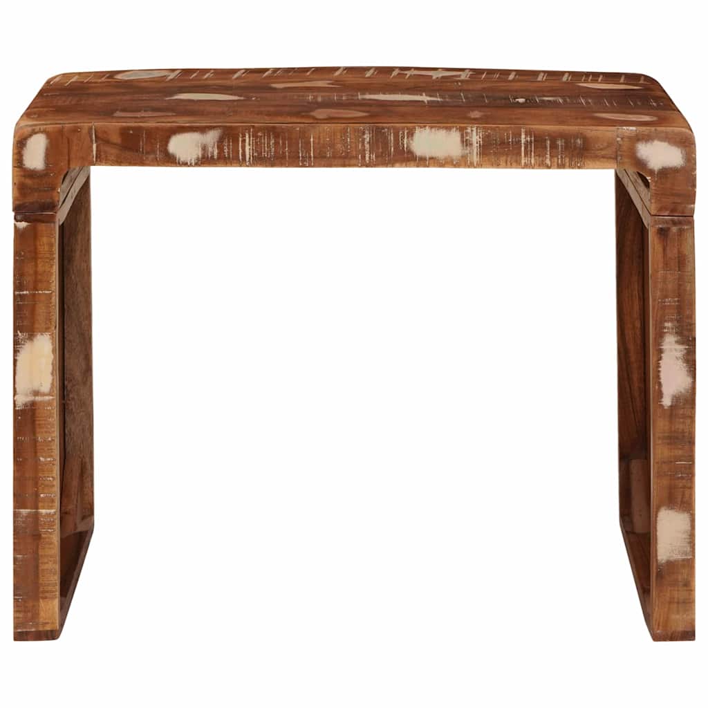 Beistelltisch Braun 60 x 35 x 46 cm Massives upgecyceltes Holz