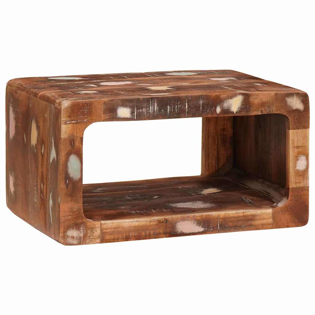 Nachttisch 2 pcs Braun Massives upgecyceltes Holz