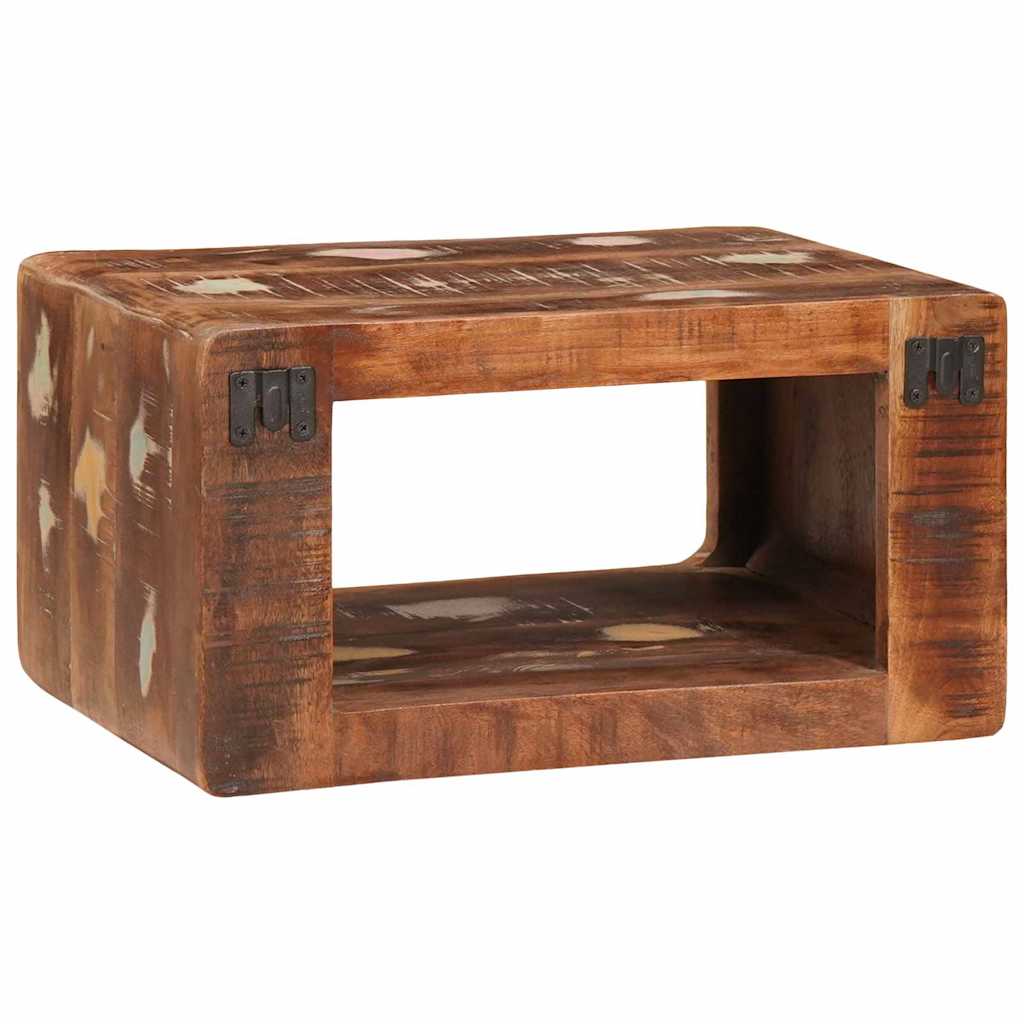 Nachttisch 2 pcs Braun Massives upgecyceltes Holz