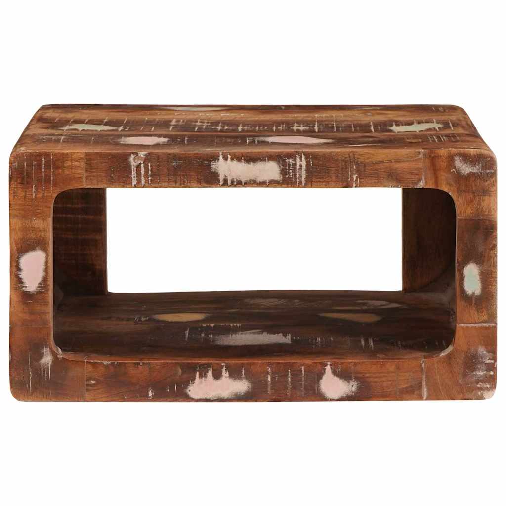Nachttisch 2 pcs Braun Massives upgecyceltes Holz