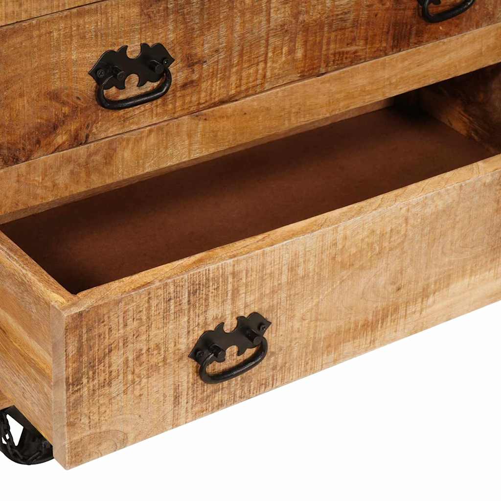 Seitenschrank Braun 70 x 38 x 63 cm Massivholz Mango
