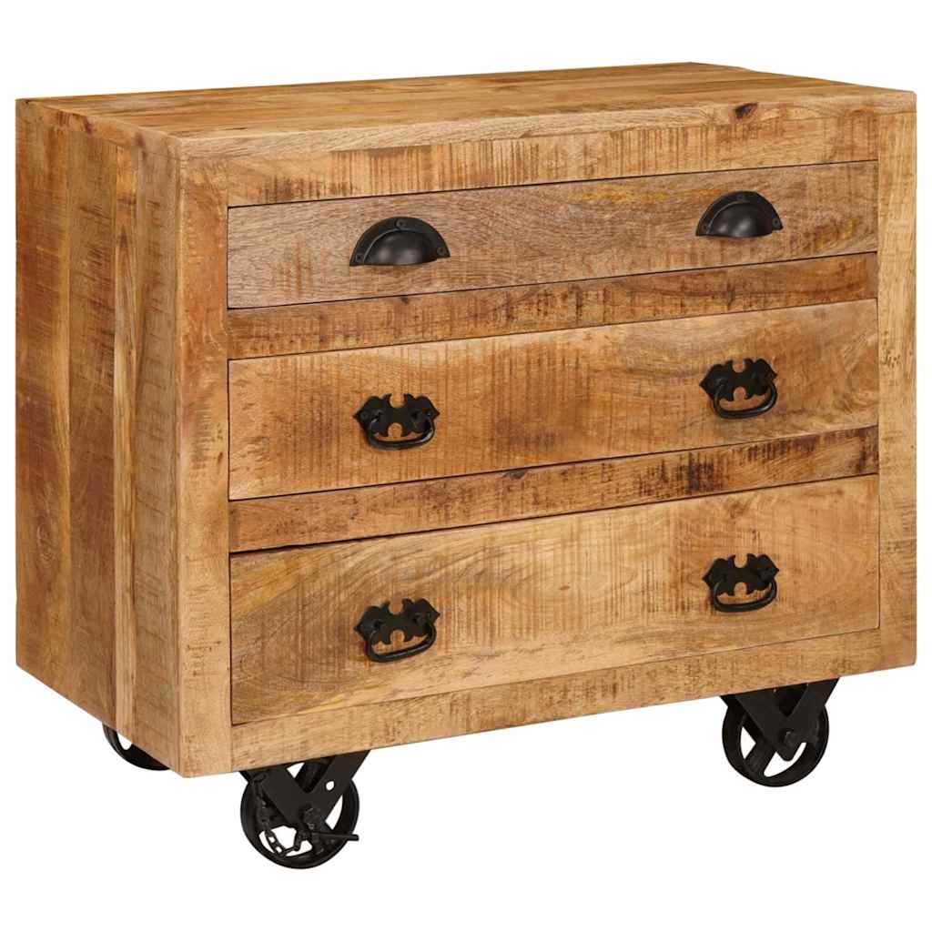 Seitenschrank Braun 70 x 38 x 63 cm Massivholz Mango