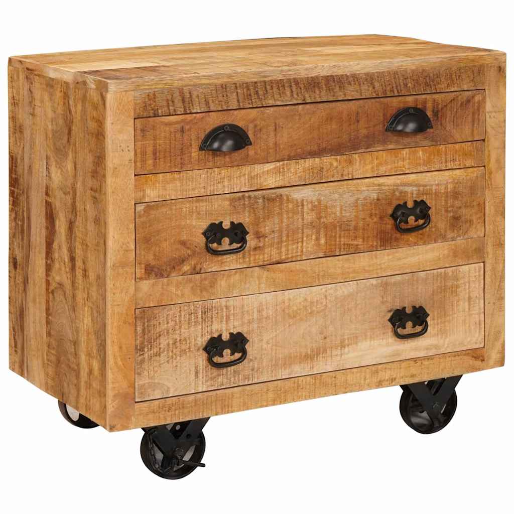 Seitenschrank Braun 70 x 38 x 63 cm Massivholz Mango