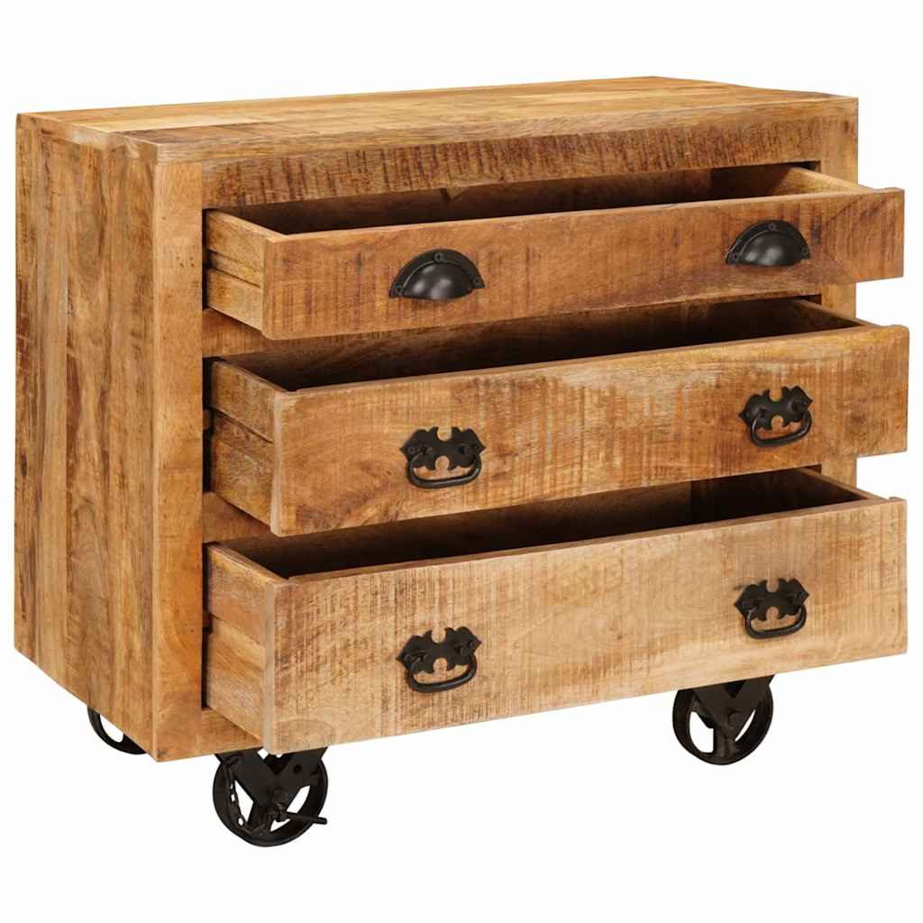 Seitenschrank Braun 70 x 38 x 63 cm Massivholz Mango