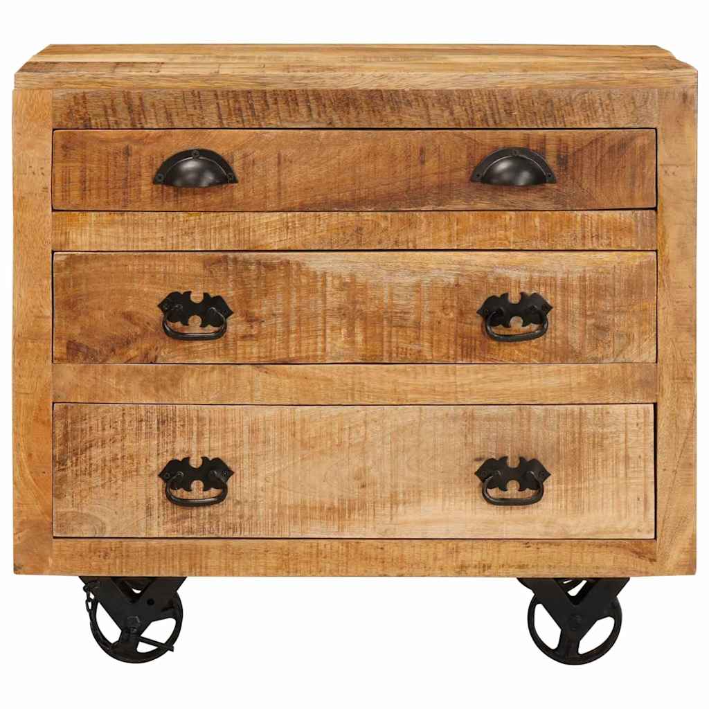 Seitenschrank Braun 70 x 38 x 63 cm Massivholz Mango