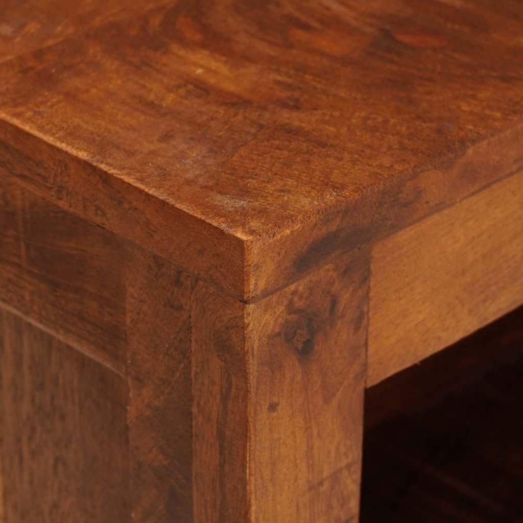 TV-Schränk mit Regal Braun 110 x 30 x 40 cm Massivholz Mango