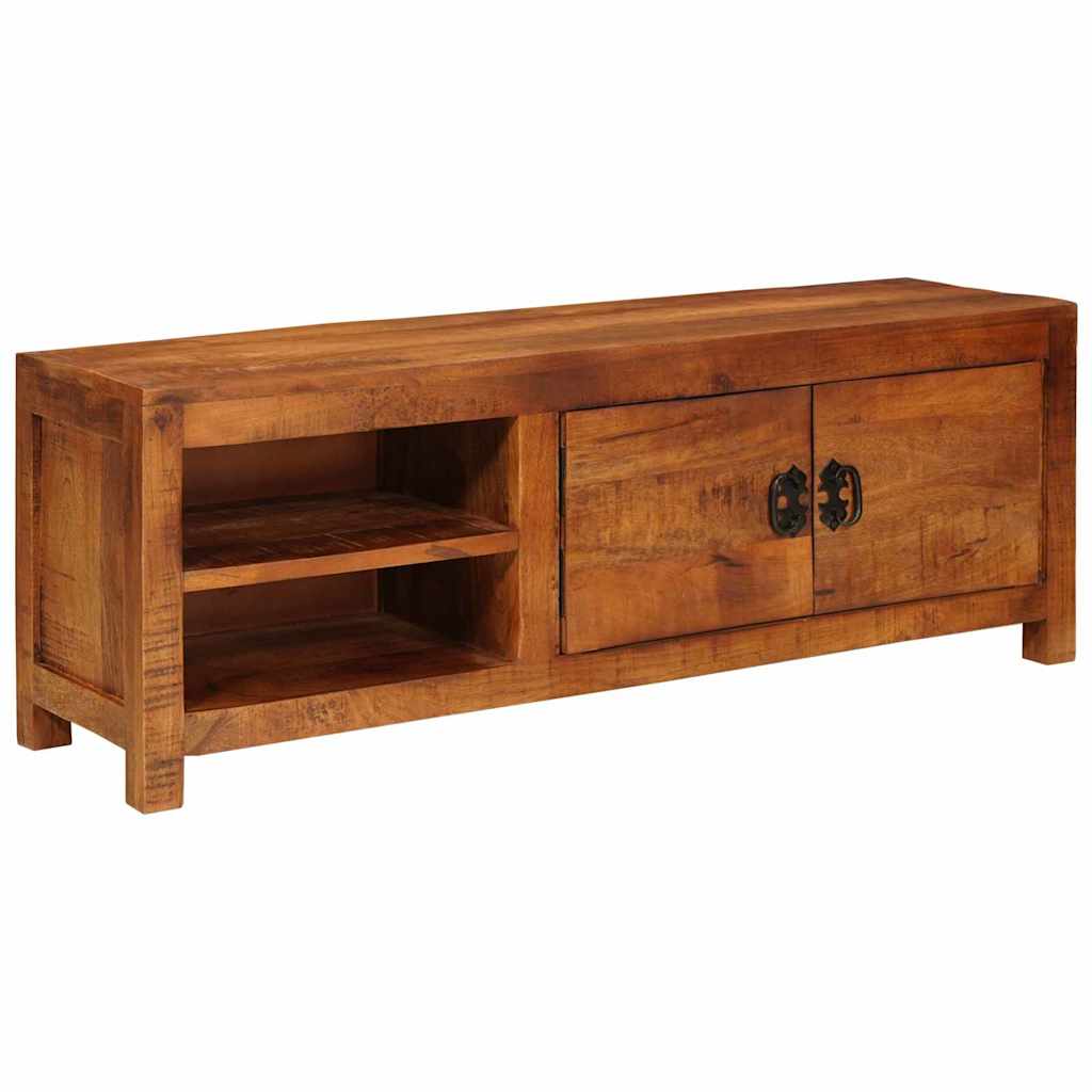TV-Schränk mit Regal Braun 110 x 30 x 40 cm Massivholz Mango