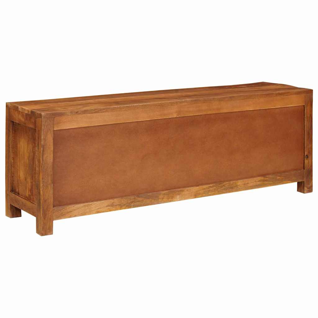 TV-Schränk mit Regal Braun 110 x 30 x 40 cm Massivholz Mango